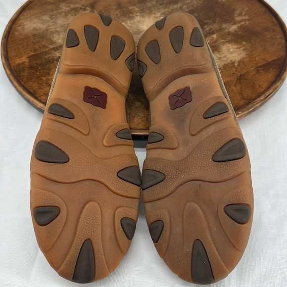 Twisted X Shoes Wm 8.5 M Brown Leather Slip On Driving Moccasin Loafer Boat Shoe - Picture 12 of 12